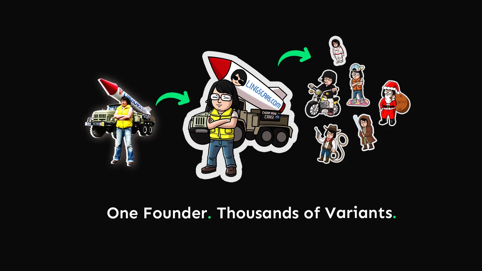 KFC Colonel Sanders mascotification comparison with Ling Valentine